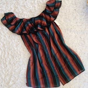 Striped Off Shoulder Dress